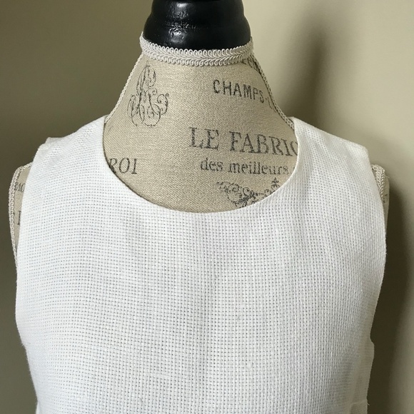 Charlotte Brody Top Shirt Large White Sleeveless - Picture 2 of 8